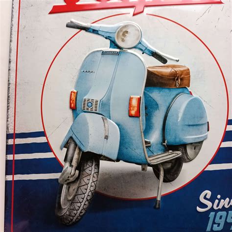 plaque métal vintage ICONIC VESPA SINCE 1946