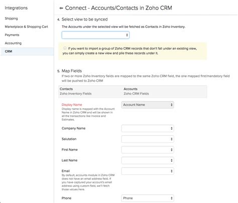 Zoho Inventory Crm Integrations