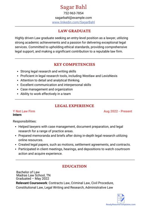 Ats Friendly Lawyer Resume Templates For 2023 Ready Resume Templates