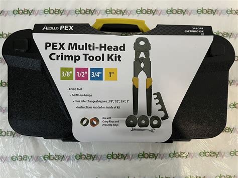 New Apollo Pex 69ptkh0015k 38 Inch 1 Inch Multi Head Crimp Tool Kit