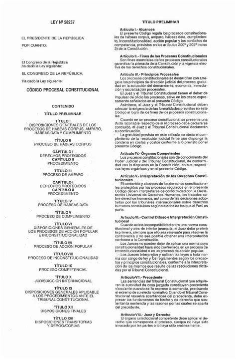 Pdf A Codigo Procesal Constitucional El Peruano Pdf Dokumen Tips