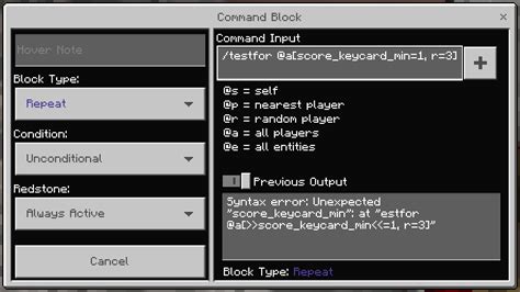 Minecraft Commands Minecraft Bedrock Edition Syntax Error Unexpected