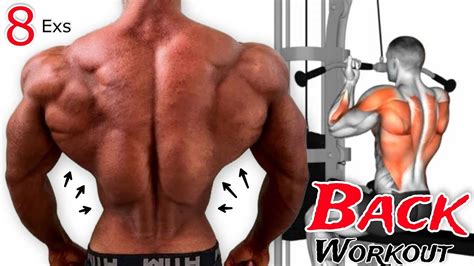 8 Best Exercises To Build Wider Back Back Workout Youtube