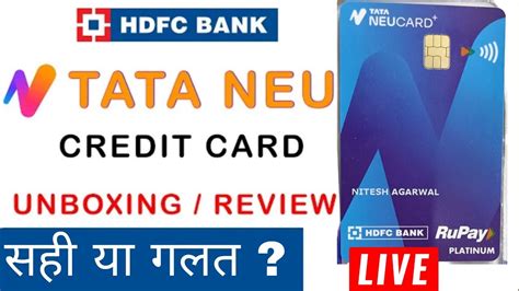 Hdfc Tata Neu Credit Card Unboxing Review Hdfc Credit Card