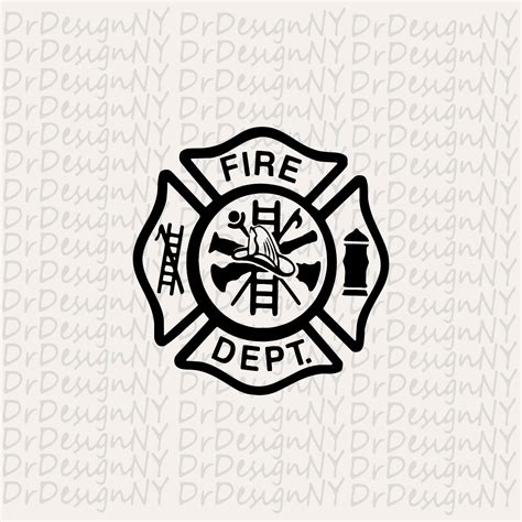 Fire Department Svg Fire Dept Svg Maltese Cross Svg Etsy Uk