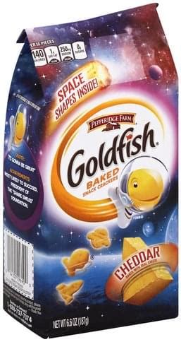 Goldfish Cheddar, Space Shapes Baked Snack Crackers - 6.6 oz, Nutrition Information | Innit