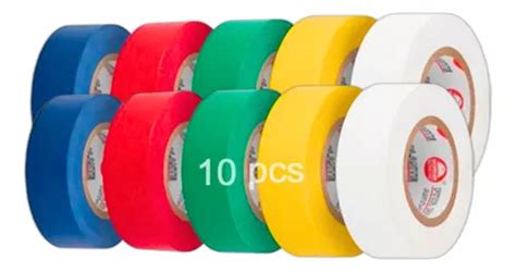 Kit 10 Rolos Fita Isolante Colorida Antichama Adesiva Pvc MercadoLivre