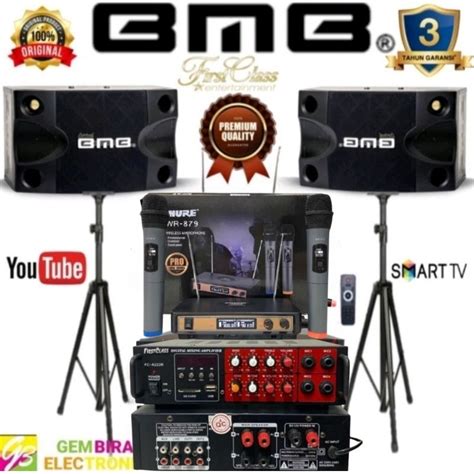 Jual Paket Sound System BMB 8 Inch Karaoke Set Amplifier Bluetooth