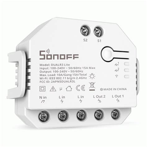 Interruptor Inteligente Wi Fi De Rel Duplo Sonoff Dual R Lite