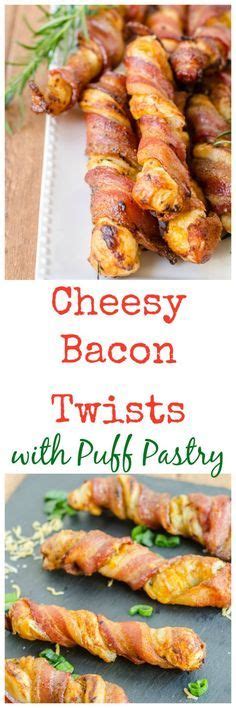 Cheesy Bacon Twists With Puff Pastry