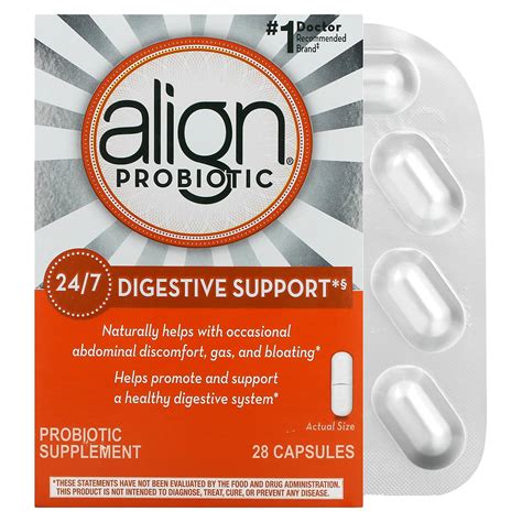 Align Probiotics 24 7 Digestive Support Probiotic Supplement 28 Capsules