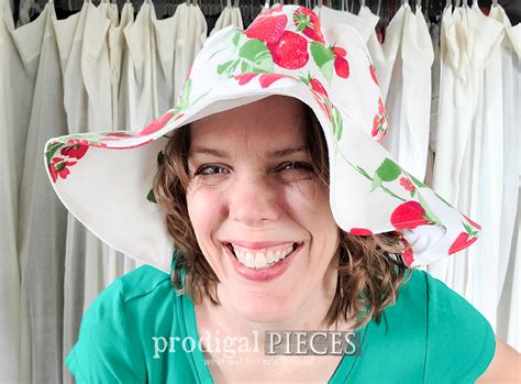 Diy Bucket Hat From Vintage Tablecloth Prodigal Pieces