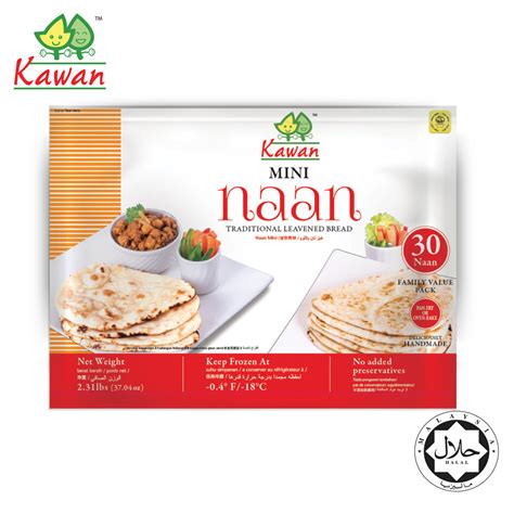 Mini Naan Value Pack 30pcs 1050g Kawan Food Online Malaysia