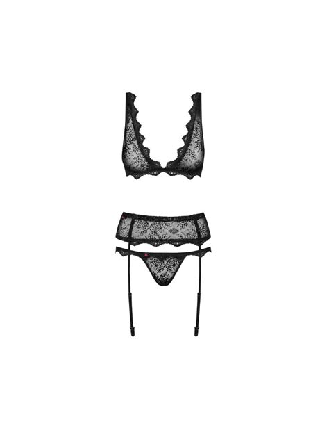 Obsessive Emperita 3 Piece Lingerie Set Belle Lingerie