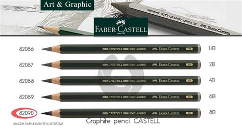 Lápis Grafite Faber Castell 119308 9000 Jumbo 8B Ref 82090