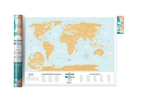 Mapa Zdrapka Wiat Travel Map Lagoon World Wersja Polska B Kitna