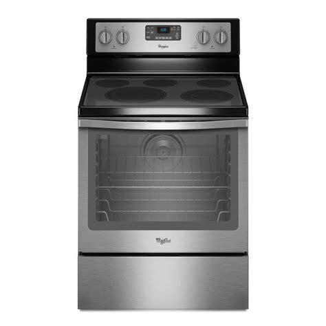 Whirlpool 64 Cu Ft Electric Range With Self Cleaning Convection Oven In Stainless Steel