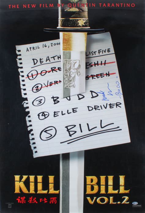 Michael Madsen Signed Kill Bill Volume X Movie Poster