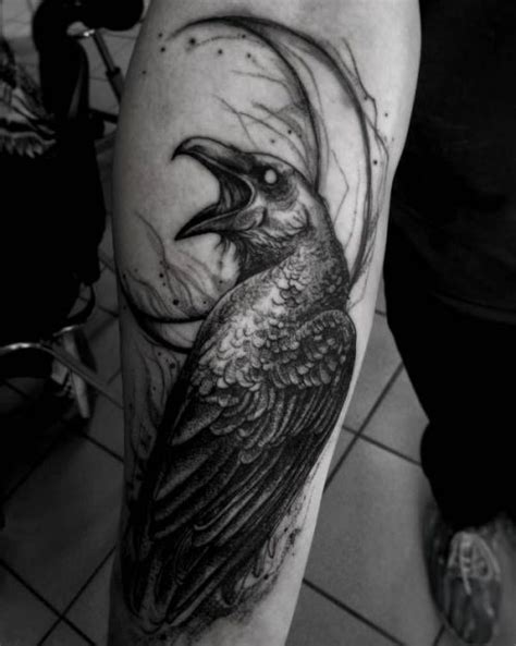 Menacing Crow Tattoo Tattoogoto