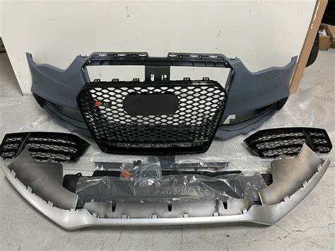 Rs5 Style Front Bumper Conversion Kit With Grill For Audi A5 S5 B8 5