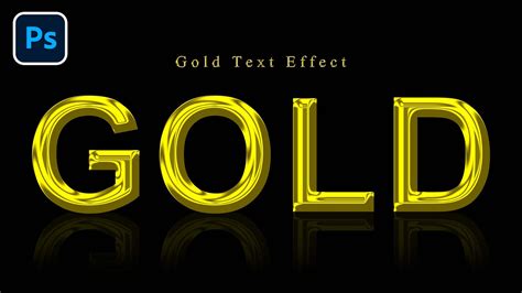 Photoshop Gold Text Effect Tutorial For Beginners Youtube