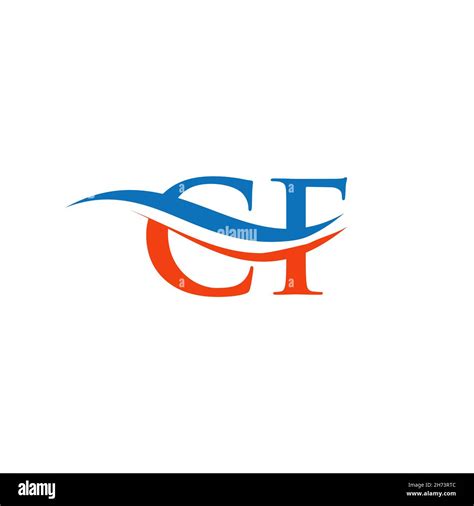 Water Wave CF Logo Vector Swoosh Letter CF Logo Design For Business