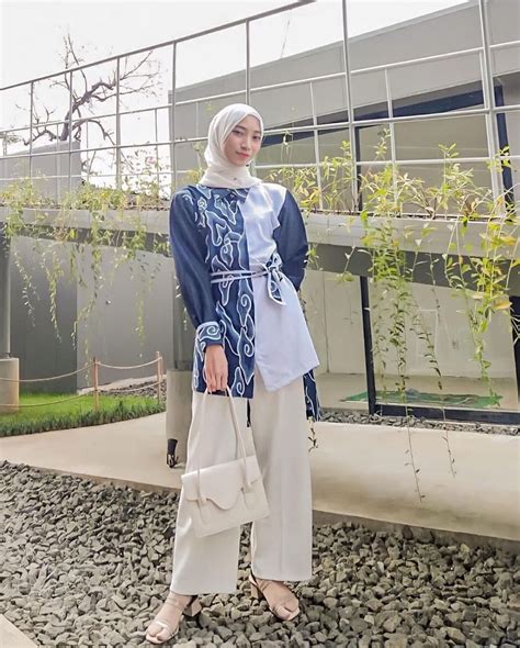 10 Ootd Batik Hijab Untuk Kondangan Formal Dan Kekinian