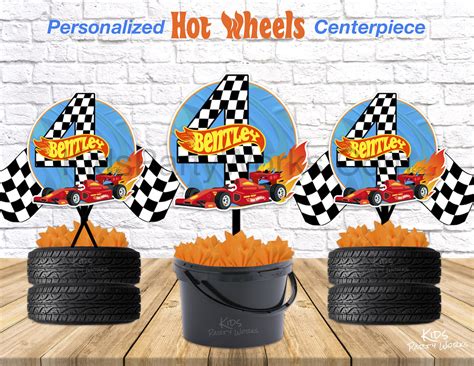 Decoraciones De Hot Wheels Feliz Cumplea Os Hot Wheels Etsy