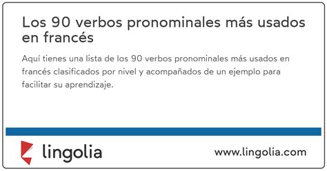 Los 90 Verbos Pronominales Más Usados En Francés