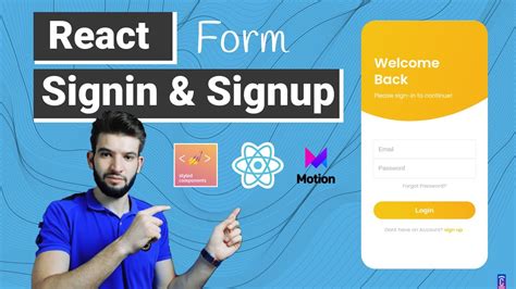 Create A Modern React Login Register Form With Smooth Animations Youtube