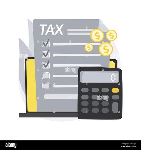 Filing The Taxes Abstract Concept Vector Illustration Stock Vector