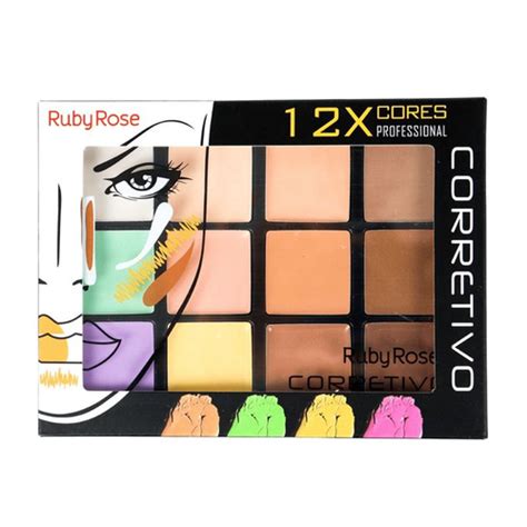 Paleta De Corretivo 12 Cores Ruby Rose Submarino