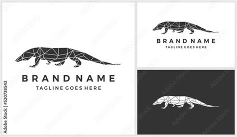 Geometric komodo dragon logo design vector template Stock Vector | Adobe Stock