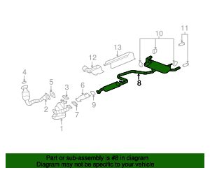 Saturn Aura Exhaust Muffler Assembly With Way Catalytic