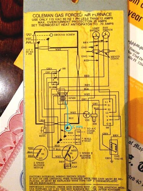 Wiring Diagram Old Coleman Thermostat