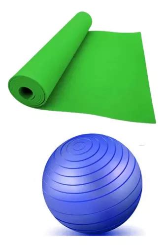 Colchonete Tapete Yoga Ginástica Bola 85cm Antiderrapante Cor Verde