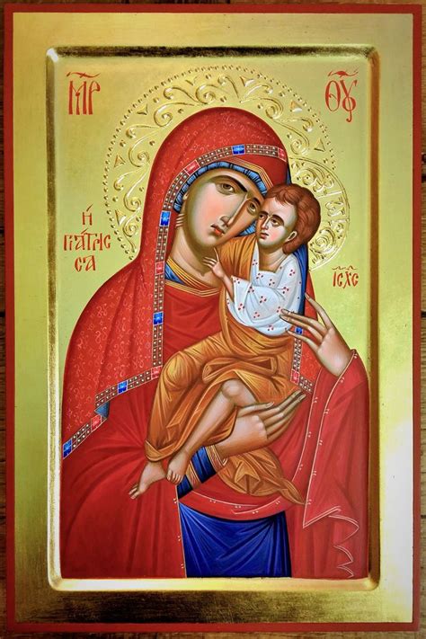 Panagia Giatrissa The Healer Hand Painted IconThe Images Present To