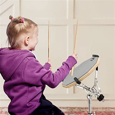 Donner Snare Drum Stand Set With Drum Practice Pad 12 Double Sided