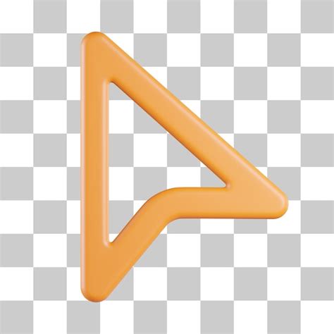 Premium Psd Line Pointer Arrow D Icon