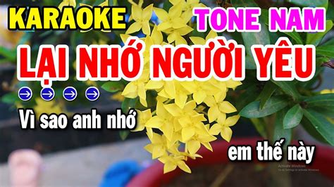 Karaoke L I Nh Ng I Y U Tone Nam Nh C S Ng Bolero D H T Kho Nh C