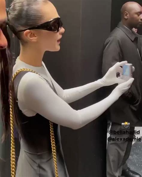 Bella Hadid Taking Pictures Of Alexa Demie At The Balenciaga Fw Best