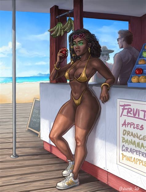 Owusyr 831291 Senna At Beach Commission Bbc Black Bitches Toon