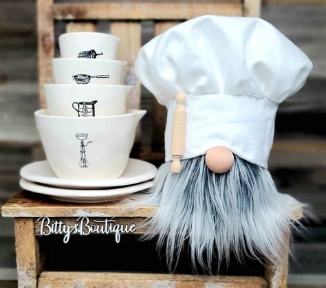 Chef gnome kitchen gnome baker gnome baking gnome cooking | Etsy