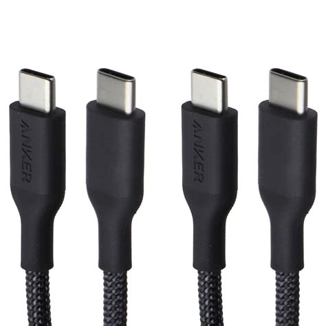 Anker 6 Ft Usb C To Usb C Bio Braided Charger Cable Black 2 Pack