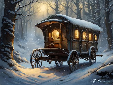 Gypsy Wagon in Snow 1Sm by RSchlenker on DeviantArt