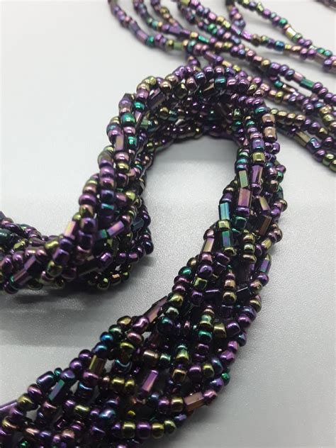 Vintage Multi Strand Beaded Necklace Etsy