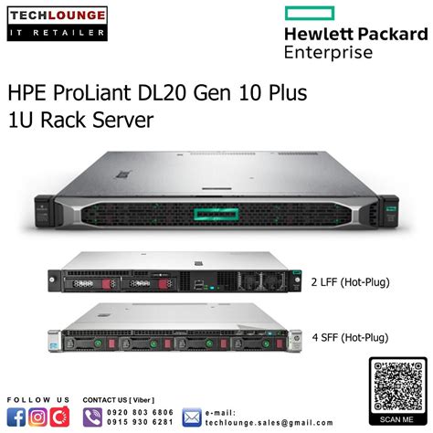 Hpe Proliant Dl20 Gen10 Plus 1u Rack Server Xeon E 2314 16gb Ddr4 1tb Sata 6g 2lff4sff Hot