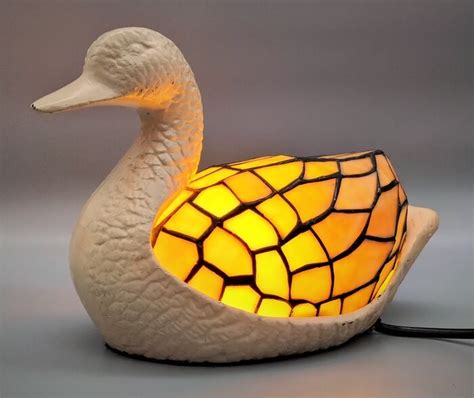 Lampe style Tiffany Canard Art déco Verre vitrail Catawiki