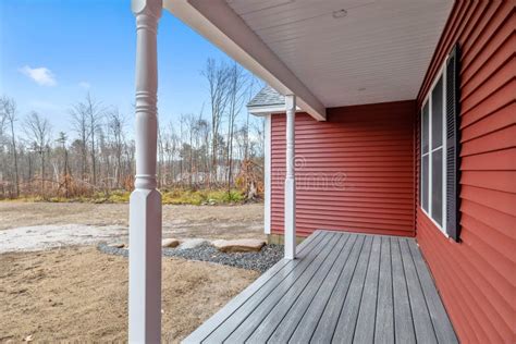 Porch of a Contemporary and Modern Ranch-style House in the Countryside ...