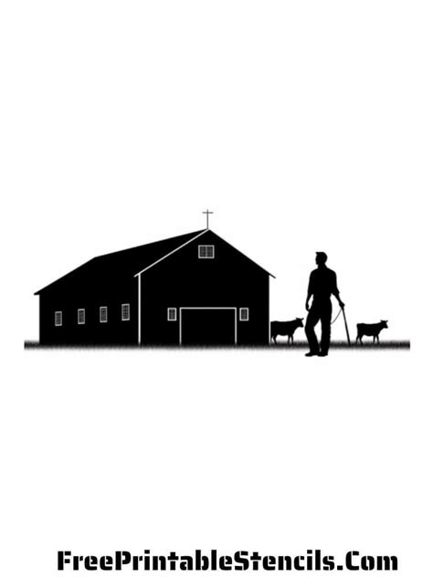 Free Printable Farm Life Stencils And Silhouettes Free Printable Stencils